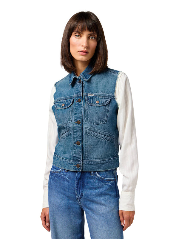 ΓΥΝΑΙΚΕΙΟ JEAN ΓΙΛΕΚΟ WRANGLER SHRUNKEN DENIM VEST