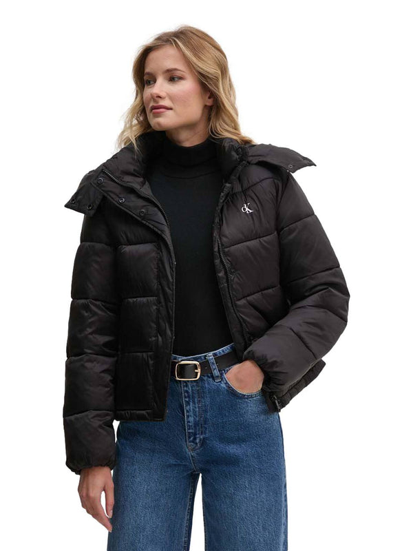 ΓΥΝΑΙΚΕΙΟ ΜΠΟΥΦΑΝ CALVIN KLEIN JEANS SHINY MONOLOGO ND SHORT PUFFER