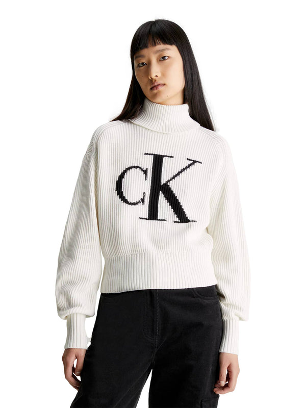 ΓΥΝΑΙΚΕΙΟ ΠΛΕΚΤΟ ΖΙΒΑΓΚΟ CALVIN KLEIN JEANS BLOWN UP CK LOOSE SWEATER