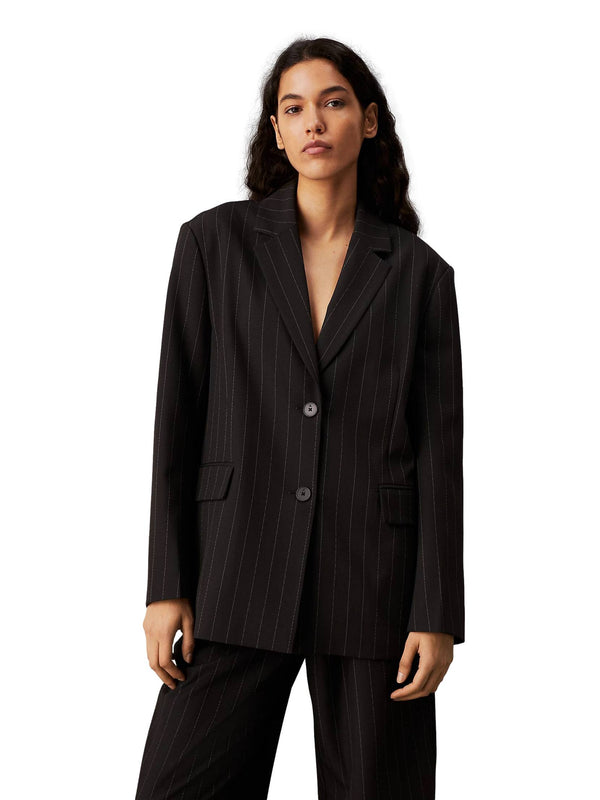 ΓΥΝΑΙΚΕΙΟ ΣΑΚΑΚΙ CALVIN KLEIN JEANS SOFT CREPE PINSTRIPE BLAZER