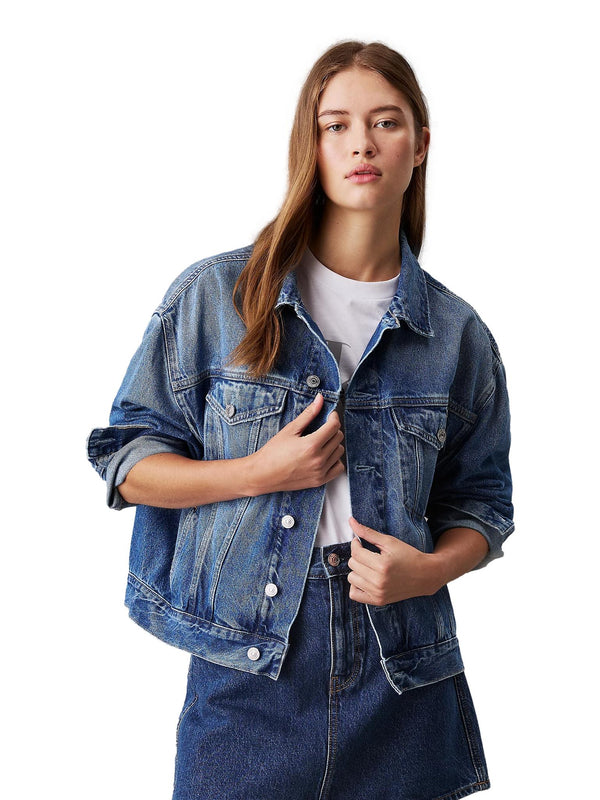 ΓΥΝΑΙΚΕΙΟ JEAN JACKET CALVIN KLEIN JEANS BOXY DENIM JACKET