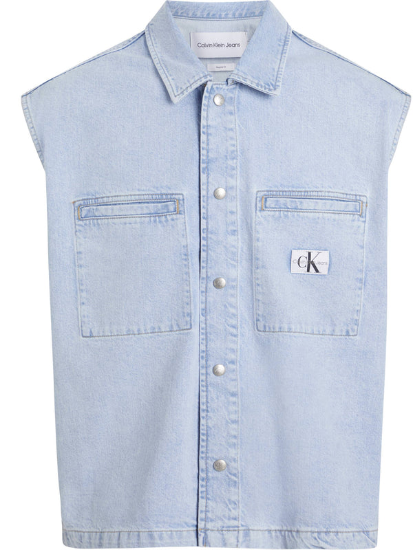 ΑΝΔΡΙΚΟ ΑΜΑΝΙΚΟ JEAN JACKET CALVIN KLEIN JEANS SLEEVELESS DENIM SHIRT