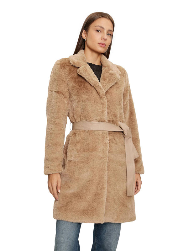 ΓΥΝΑΙΚΕΙΟ HMIΠΑΛΤΟ ΓΟΥΝΑ ONLY ONLVIDA FAUX FUR WRAP COAT OTW